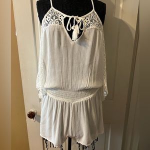 Romper Shorts W/ Lace On Top